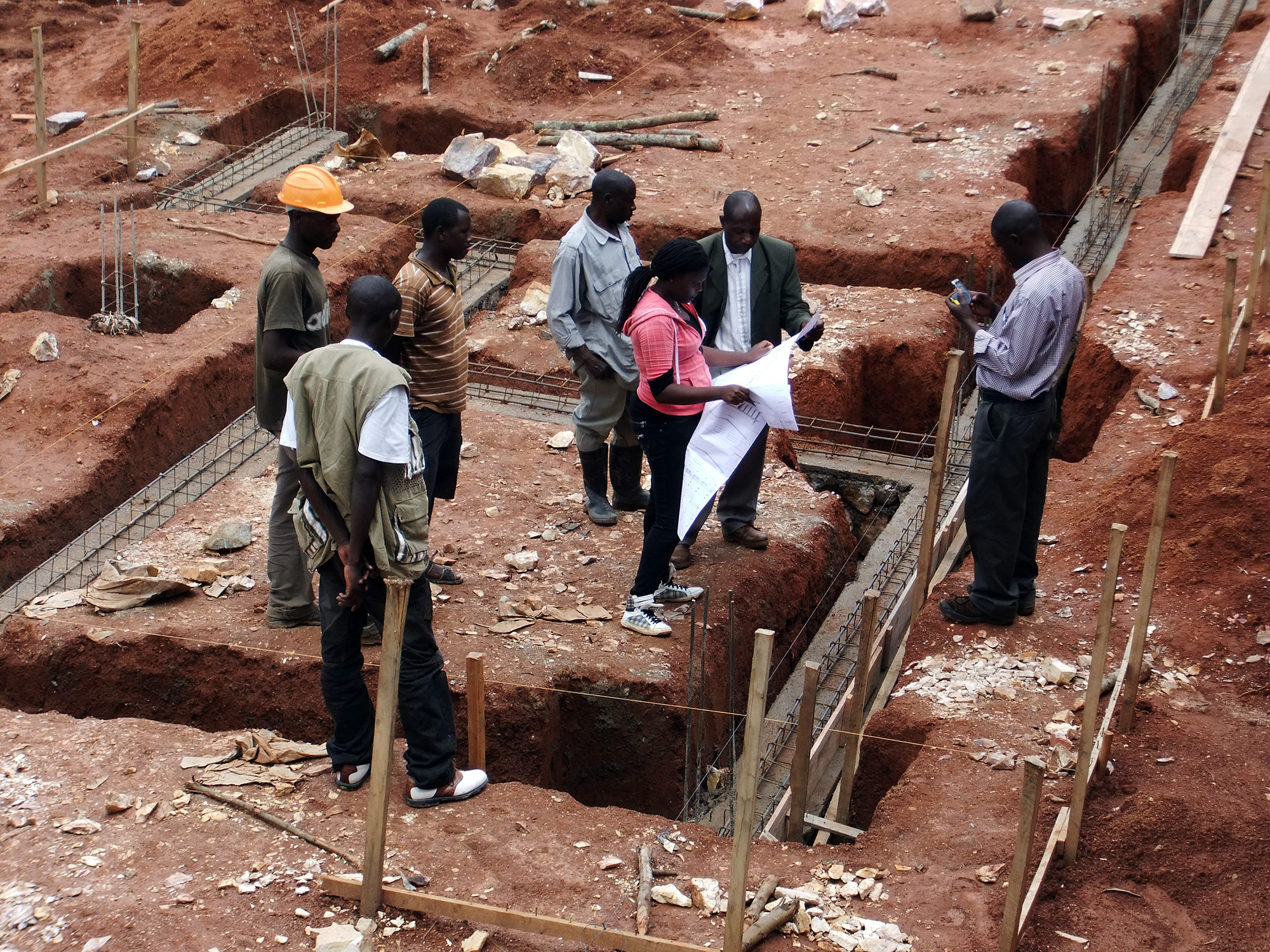 Baugrube an der  der Schule Nyamagabe vom 04.05.2020