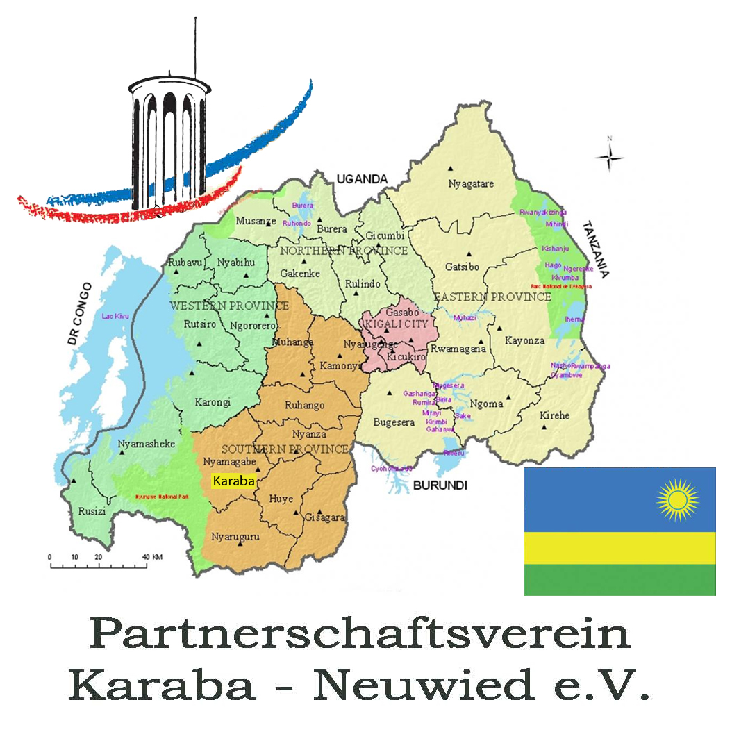 Karte Karaba, Ruanda